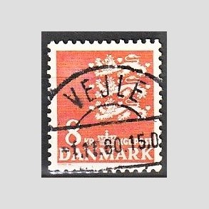 FRIMRKER DANMARK | 1979 - AFA 681 - Rigsvben 8 Kr. orange - Pragt Stemplet Vejle