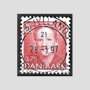 FRIMRKER DANMARK | 1992 - AFA 1017 - Dronning Margrethe - 3,75 Kr. rd - Pragt Stemplet