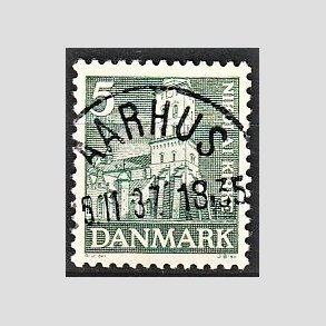 FRIM�RKER DANMARK | 1936 - AFA 229 - Reformationen 5 �re gr�n - Lux Stemplet Aarhus