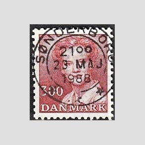 FRIMRKER DANMARK | 1988 - AFA 895 - Dronning Margrethe - 3,00 Kr. rd - Pragt Stemplet Snderborg