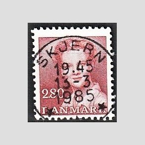 FRIMRKER DANMARK | 1985 - AFA 820 - Dronning Margrethe - 2,80 Kr. rd - Pragt Stemplet Skjern