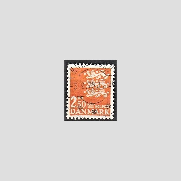 FRIMRKER DANMARK | 1972 - AFA 528 - Rigsvben 2,50 Kr. orange - Lux Stemplet Holstebro