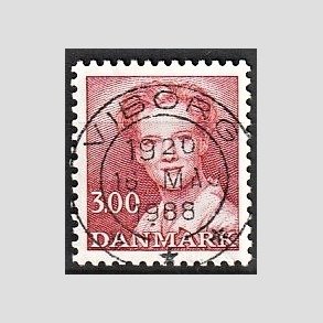FRIMRKER DANMARK | 1988 - AFA 895 - Dronning Margrethe - 3,00 Kr. rd - Pragt Stemplet Viborg