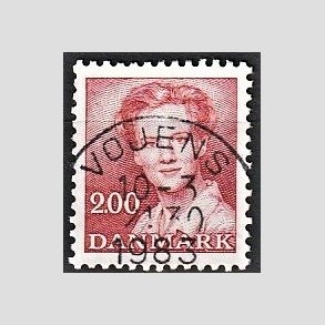 FRIMRKER DANMARK | 1982 - AFA 751 - Dronning Margrethe - 2,00 Kr. rd - Pragt Stemplet Vojens