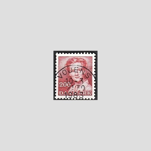 FRIMRKER DANMARK | 1982 - AFA 751 - Dronning Margrethe - 2,00 Kr. rd - Pragt Stemplet Vojens