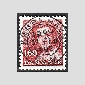 FRIMRKER DANMARK | 1982 - AFA 743 - Dronning Margrethe - 1,60 Kr. rd - Pragt Stemplet Kbenhavn
