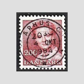 FRIMRKER DANMARK | 1982 - AFA 751 - Dronning Margrethe - 2,00 Kr. rd - Pragt Stemplet rhus C
