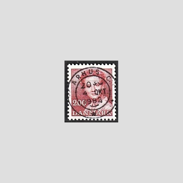 FRIMRKER DANMARK | 1982 - AFA 751 - Dronning Margrethe - 2,00 Kr. rd - Pragt Stemplet rhus C