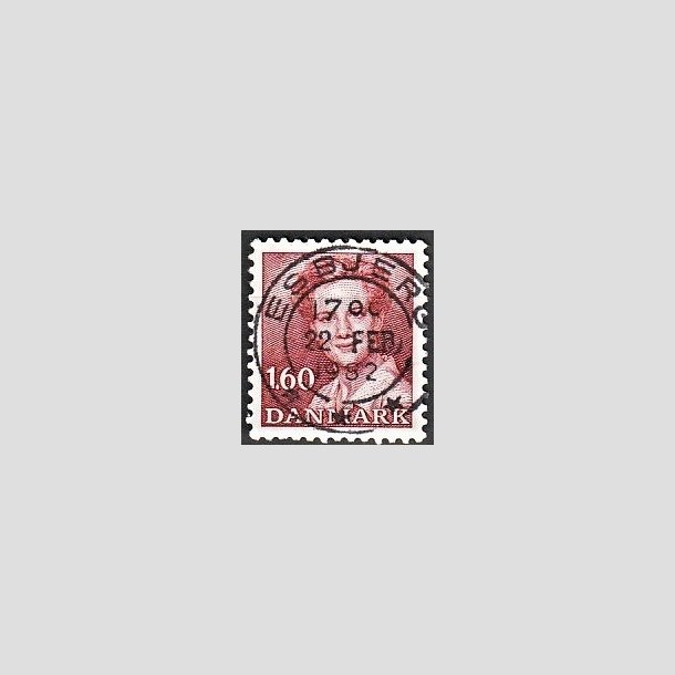 FRIMRKER DANMARK | 1982 - AFA 743 - Dronning Margrethe - 1,60 Kr. rd - Pragt Stemplet Esbjerg