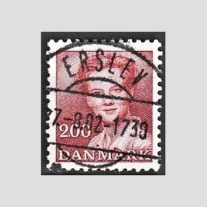 FRIMRKER DANMARK | 1982 - AFA 751 - Dronning Margrethe - 2,00 Kr. rd - Pragt Stemplet Erslev
