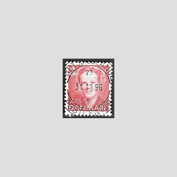 FRIMRKER DANMARK | 1992 - AFA 1017 - Dronning Margrethe - 3,75 Kr. rd - Pragt Stemplet