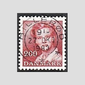 FRIMRKER DANMARK | 1982 - AFA 751 - Dronning Margrethe - 2,00 Kr. rd - Pragt Stemplet Hillerd