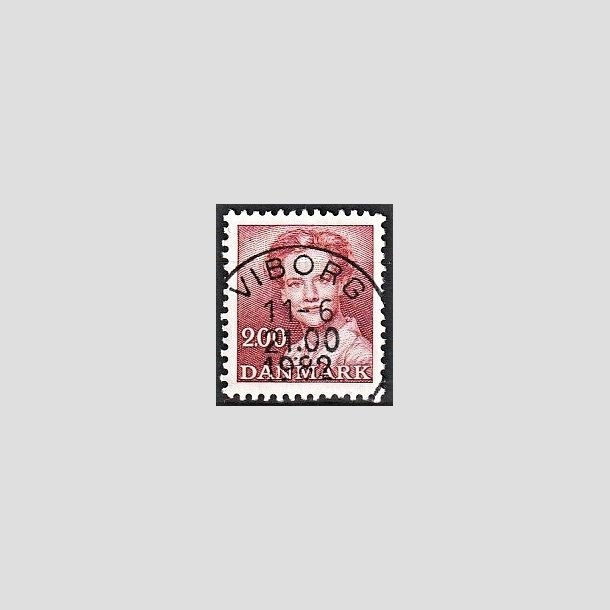 FRIMRKER DANMARK | 1982 - AFA 751 - Dronning Margrethe - 2,00 Kr. rd - Pragt Stemplet Viborg