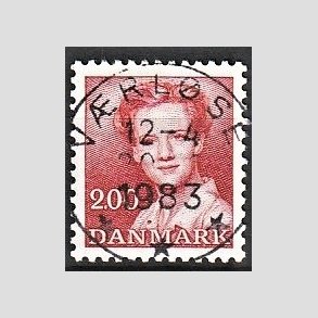 FRIMRKER DANMARK | 1982 - AFA 751 - Dronning Margrethe - 2,00 Kr. rd - Pragt Stemplet Vrlse