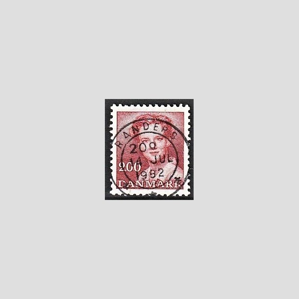 FRIMRKER DANMARK | 1982 - AFA 751 - Dronning Margrethe - 2,00 Kr. rd - Pragt Stemplet Randers