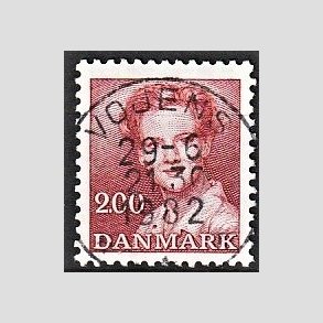 FRIMRKER DANMARK | 1982 - AFA 751 - Dronning Margrethe - 2,00 Kr. rd - Pragt Stemplet Vojens