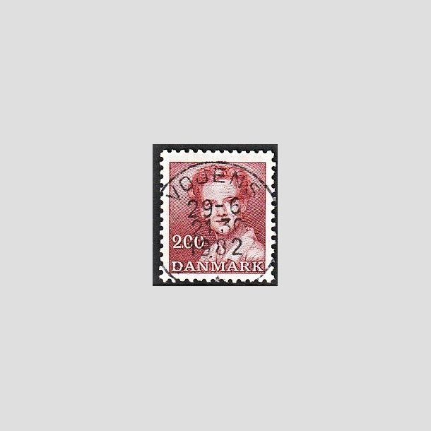 FRIMRKER DANMARK | 1982 - AFA 751 - Dronning Margrethe - 2,00 Kr. rd - Pragt Stemplet Vojens