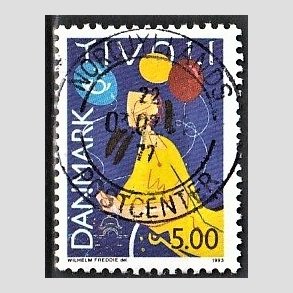 FRIM�RKER DANMARK | 1993 - AFA 1044 - Turisme - 5,00 Kr. flerfarvet - Pragt Stemplet Nordjyllands Postcenter