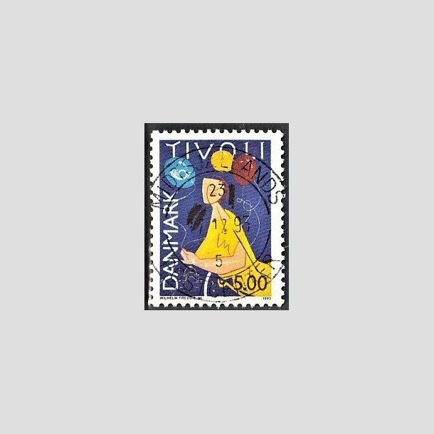 FRIMRKER DANMARK | 1993 - AFA 1044 - Turisme - 5,00 Kr. flerfarvet - Pragt Stemplet Midtsjllands Postcenter