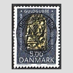 FRIM�RKER DANMARK | 1993 - AFA 1036 - Danef� - 5,00 Kr. flerfarvet - Pragt Stemplet Nordsj�llands Postcenter