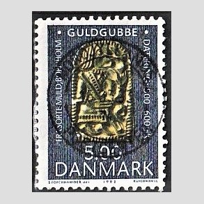 FRIM�RKER DANMARK | 1993 - AFA 1036 - Danef� - 5,00 Kr. flerfarvet - Pragt Stemplet Nordjyllands Postcenter
