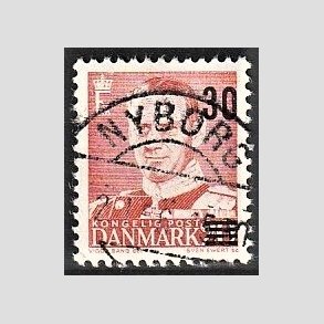 FRIMRKER DANMARK | 1955 - AFA 363 - Provisorier - 30/20 re rd - Pragt Stemplet Nyborg