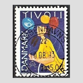 FRIM�RKER DANMARK | 1993 - AFA 1044 - Turisme - 5,00 Kr. flerfarvet - Pragt Stemplet K�benhavns Postcenter