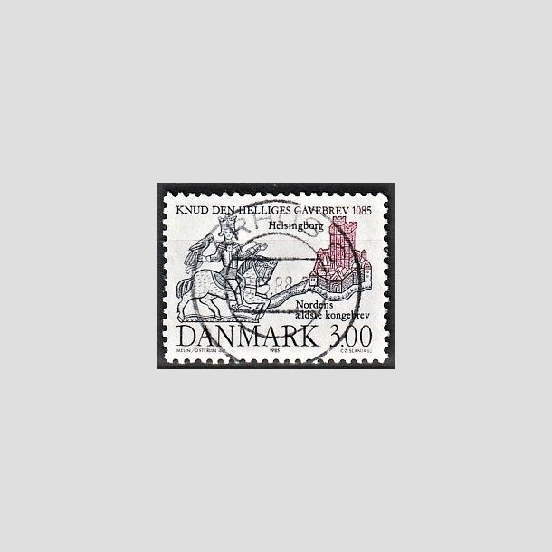 FRIMRKER DANMARK | 1985 - AFA 835 - Domkirken i Lund - 3,00 Kr. mrkbl/lilla - Pragt Stemplet rhus C