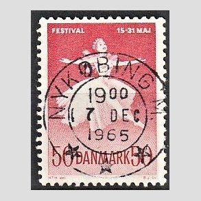 FRIM�RKER DANMARK | 1965 - AFA 438 - Ballet og musikfestival - 50 �re r�d - Pragt Stemplet Nyk�bing M