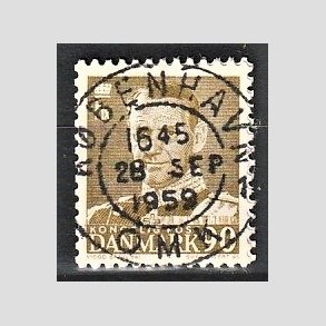 FRIMRKER DANMARK | 1952-53 - AFA 342 - Fr. IX 90 re oliven - Lux Stemplet Kbenhavn
