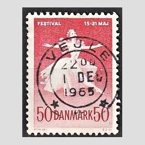 FRIM�RKER DANMARK | 1965 - AFA 438 - Ballet og musikfestival - 50 �re r�d - Pragt Stemplet Vejle