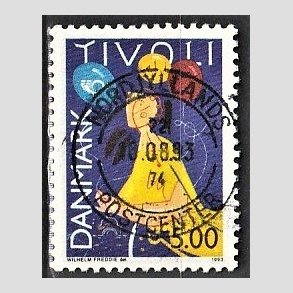 FRIM�RKER DANMARK | 1993 - AFA 1044 - Turisme - 5,00 Kr. flerfarvet - Pragt Stemplet Nordjyllands Postcenter