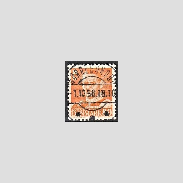 FRIMRKER DANMARK | 1952-53 - AFA 341 - Fr. IX 80 re orange - Lux Stemplet Nrresundby