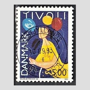 FRIM�RKER DANMARK | 1993 - AFA 1044 - Turisme - 5,00 Kr. flerfarvet - Pragt Stemplet Vestjyllands Postcenter