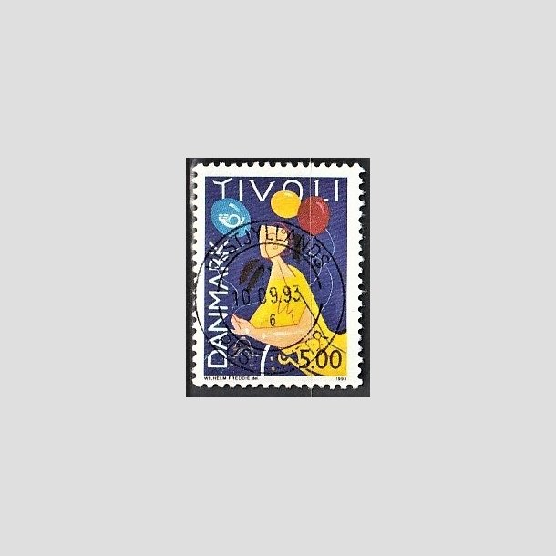 FRIMRKER DANMARK | 1993 - AFA 1044 - Turisme - 5,00 Kr. flerfarvet - Pragt Stemplet Vestjyllands Postcenter