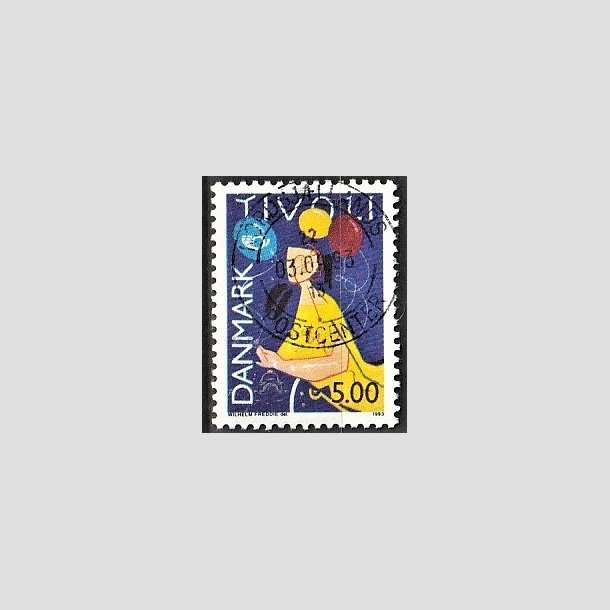 FRIMRKER DANMARK | 1993 - AFA 1044 - Turisme - 5,00 Kr. flerfarvet - Pragt Stemplet Nordsjllands Postcenter