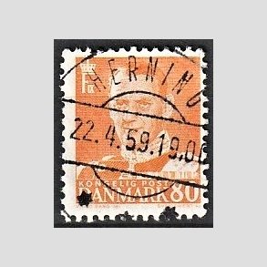 FRIMRKER DANMARK | 1952-53 - AFA 341 - Fr. IX 80 re orange - Lux Stemplet Herning