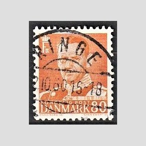 FRIMRKER DANMARK | 1952-53 - AFA 341 - Fr. IX 80 re orange - Lux Stemplet Ringe