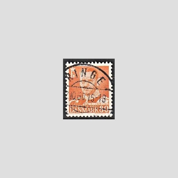 FRIMRKER DANMARK | 1952-53 - AFA 341 - Fr. IX 80 re orange - Lux Stemplet Ringe