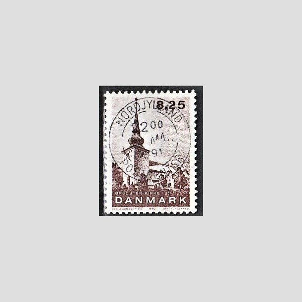 FRIMRKER DANMARK | 1990 - AFA 976 - Jyske landsbykirker - 8,25 Kr. brun - Lux Stemplet