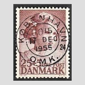 FRIMRKER DANMARK | 1950 - AFA 325 - Prinsesse Anne-Marie - 25 + 5 re brunrd - Pragt Stemplet Kbenhavn