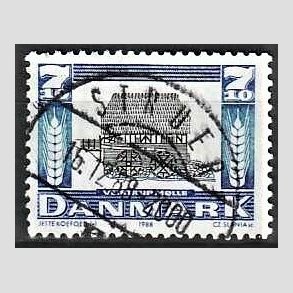 FRIM�RKER DANMARK | 1988 - AFA 920 - Gamle m�ller - 7,10 Kr. m�rkbl�/bl�/sort - Pragt Stemplet Struer