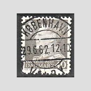 FRIMRKER DANMARK | 1961-62 - AFA 396 - Fr. IX 40 re gr - Pragt Stemplet Kbenhavn
