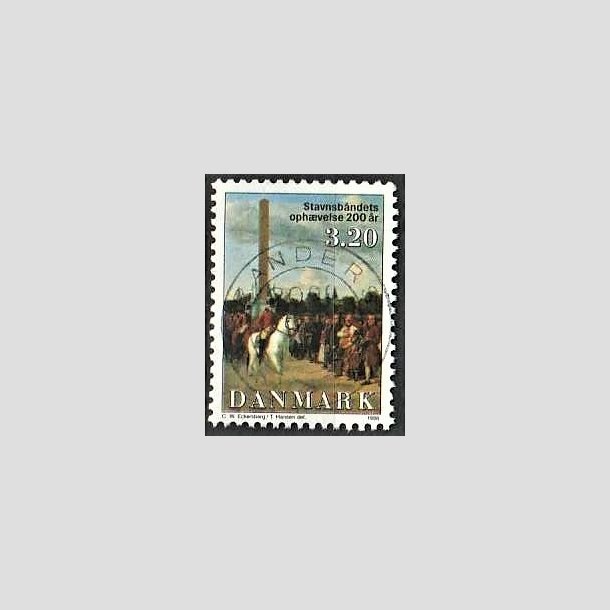 FRIMRKER DANMARK | 1988 - AFA 910 - Stavnsbndets ophvelse 200 r. - 3,20 Kr. flerfarvet - Lux Stemplet Randers