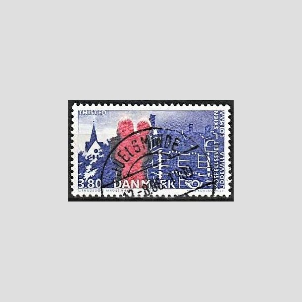 FRIMRKER DANMARK | 1986 - AFA 860 - Venskabsbyer - 3,80 Kr. rd/bl - Pragt Stemplet Juelsminde