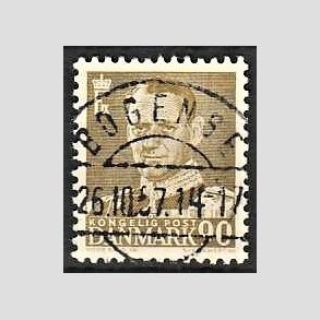 FRIMRKER DANMARK | 1952-53 - AFA 342 - Fr. IX 90 re oliven - Lux Stemplet Bogense