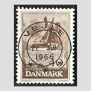FRIM�RKER DANMARK | 1965 - AFA 440 - Fredning - 40 �re brun - Pragt Stemplet Vejle
