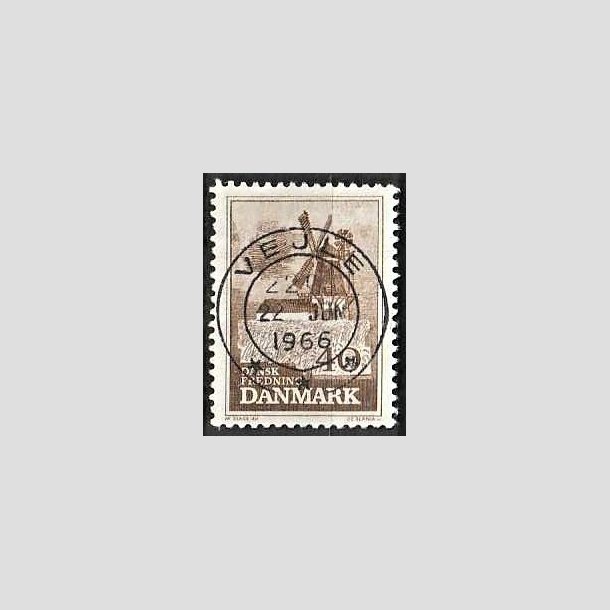 FRIMRKER DANMARK | 1965 - AFA 440 - Fredning - 40 re brun - Pragt Stemplet Vejle