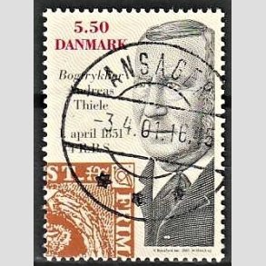 FRIMRKER DANMARK | 2001 - AFA 1277 - Frimrket 150 r - 5,50 Kr. flerfarvet - Pragt Stemplet Ansager