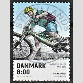 FRIM�RKER DANMARK | 2016 - AFA 1856 - Folkesport - 8,00 Kr. flerfarvet - Pragt Stemplet